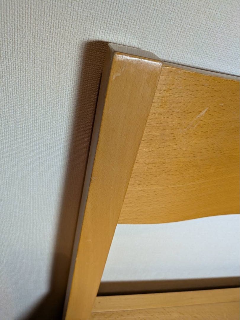 ■送料込■無印 ダイニングチェア ブナ材 木製イス 廃盤品 2脚セット 椅子