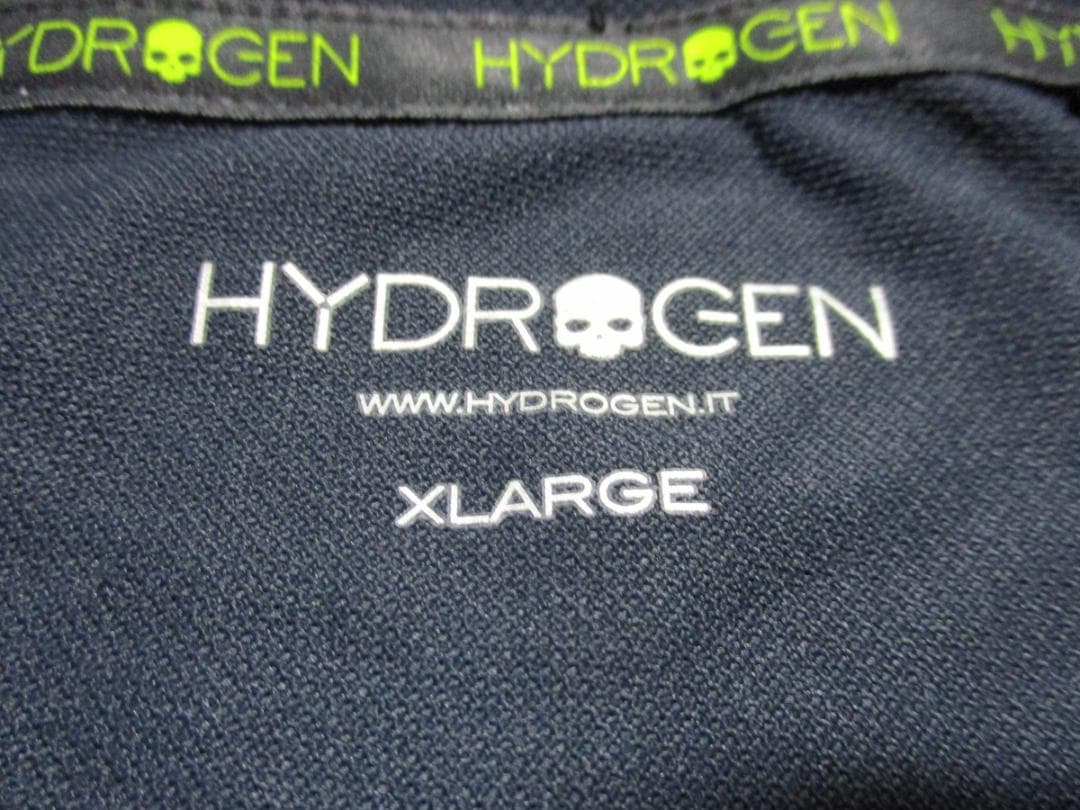 【ハイドロゲン・テニス】インレイ・テックＴシャツ★未使用★XLネイビー×イエロー