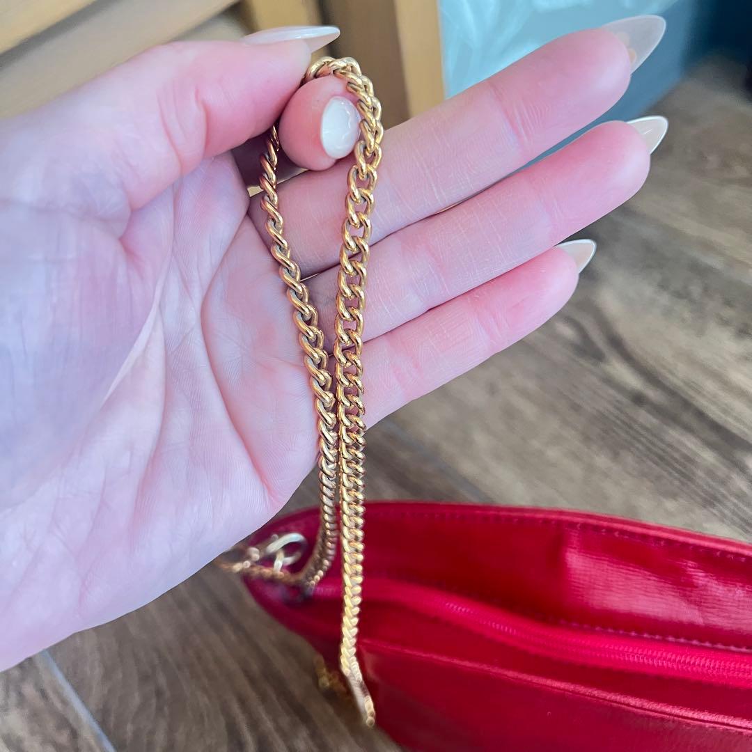 激レア ヴァレクストラ SATOショルダーバッグ チェーン レザー レッド