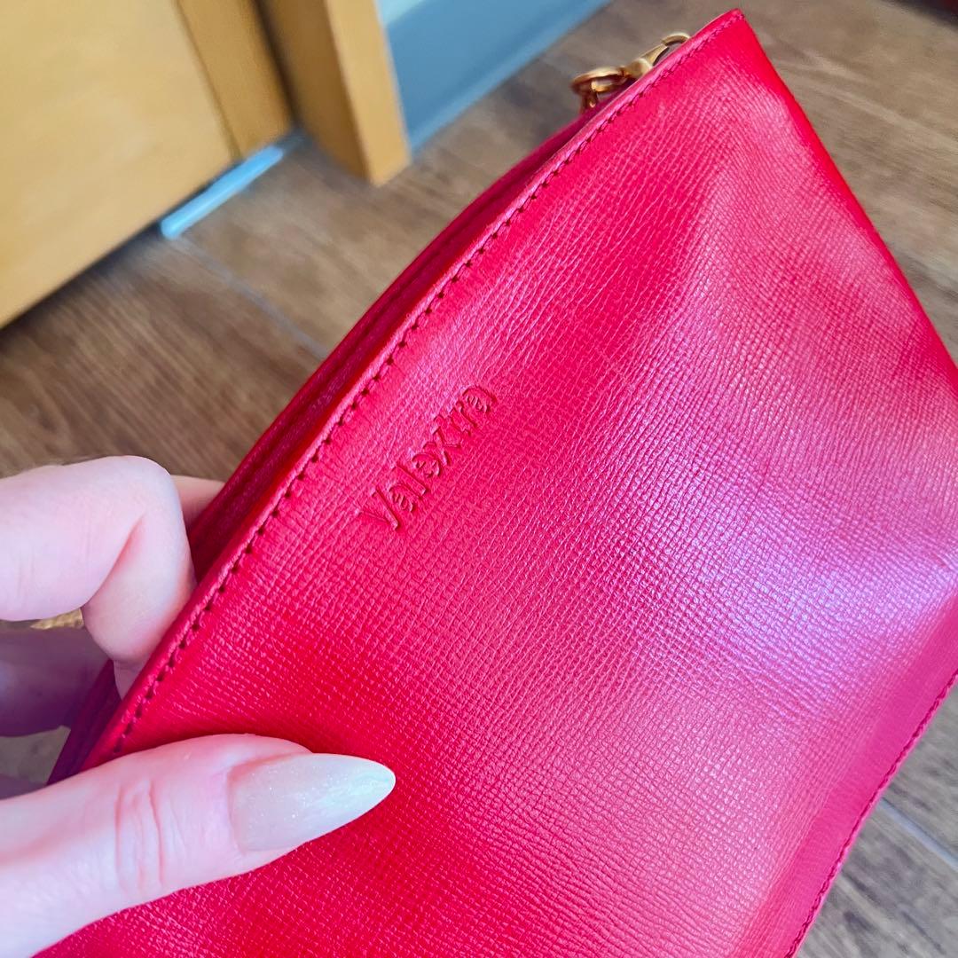 激レア ヴァレクストラ SATOショルダーバッグ チェーン レザー レッド