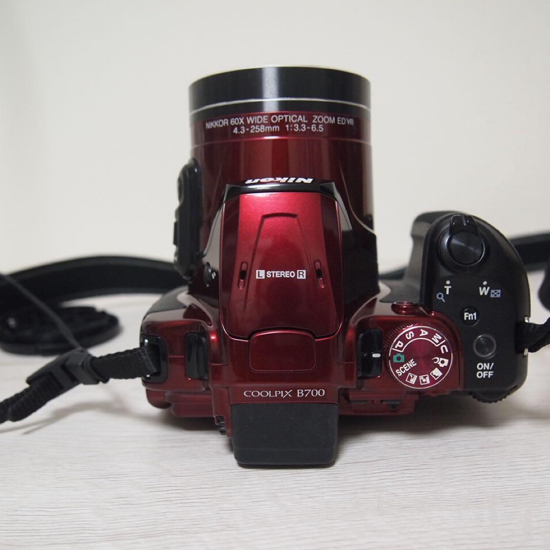 【動作確認済】Nikon COOLPIX B700 レッド ケース SDカード付