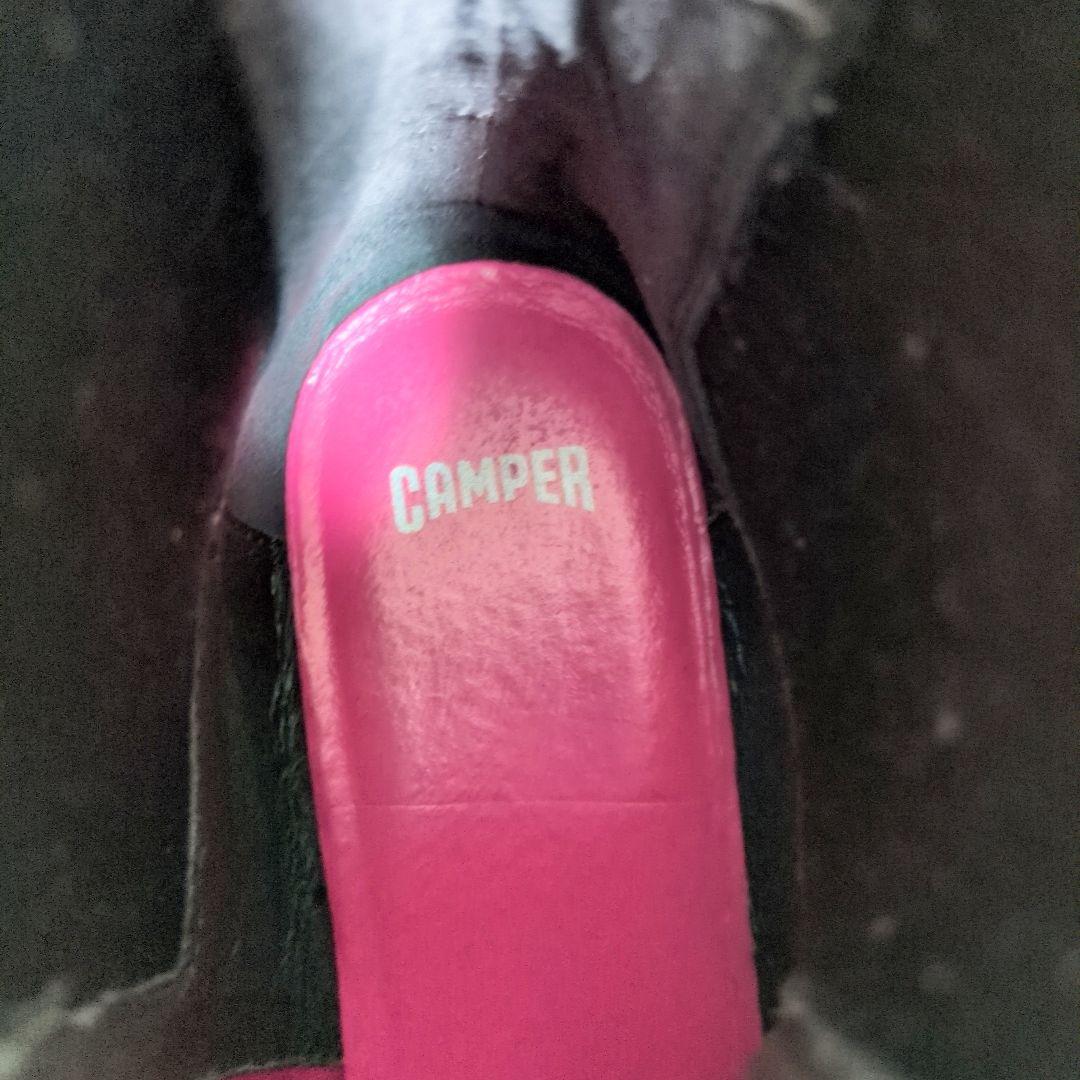 美品　CAMPER　カンペール　サイドゴアブーツ　ショートブーツ　レザー　24