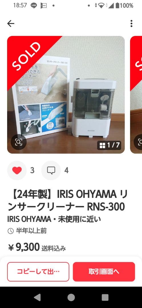 【24年製】IRIS OHYAMA リンサークリーナー RNS-300