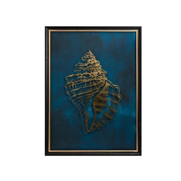 新品未使用　ウォールアート　４枚セット　マリン　ブルー ゴールド　海外インテリア