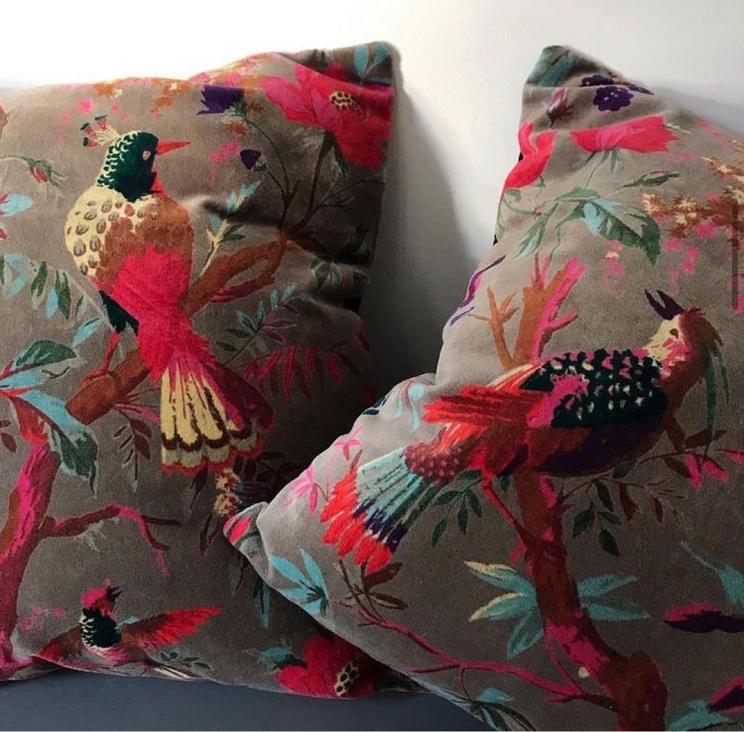 HAOMY フランス　クッションカバー 鳥柄　 yula