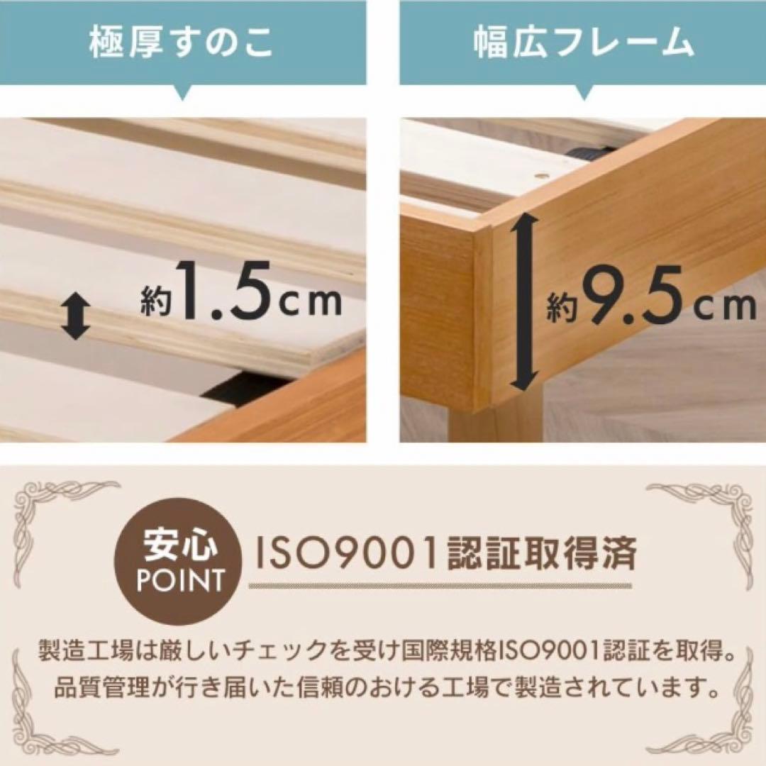 アイリスプラザ ベッドフレーム 2口コンセント・USBポート付き シングル