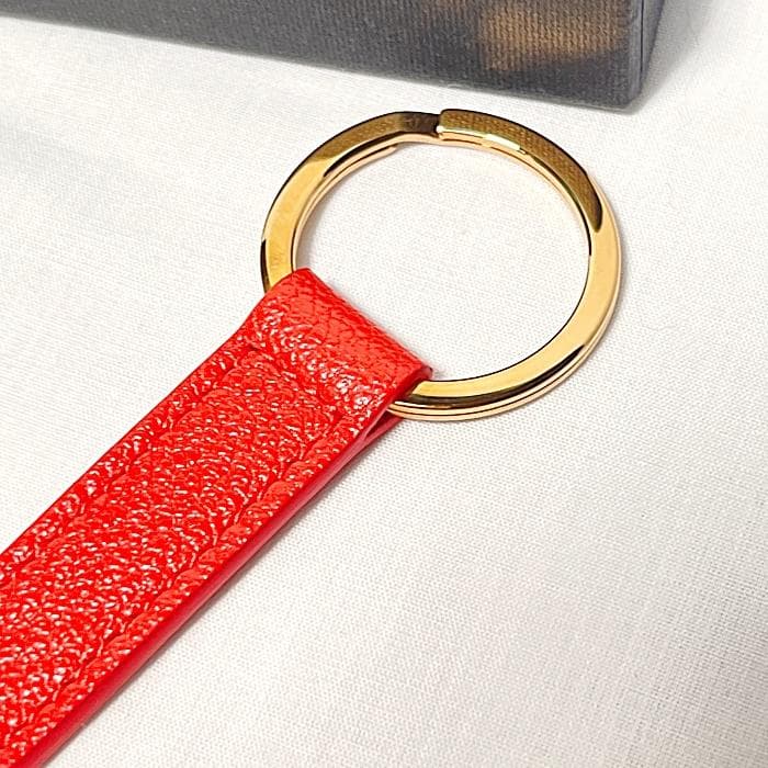 未使用 BVLGARI ブルガリ キーリング コーラル オレンジ系 箱付き