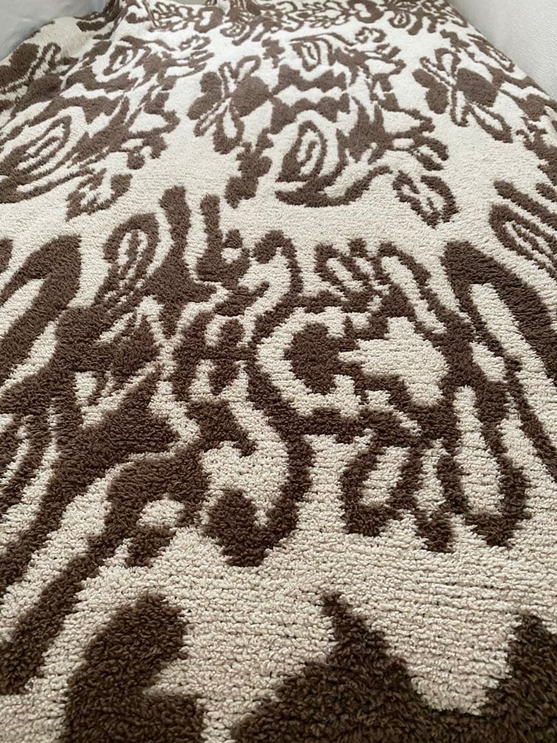 美品★ kashwere/ DAMASK柄　ブランケット大判