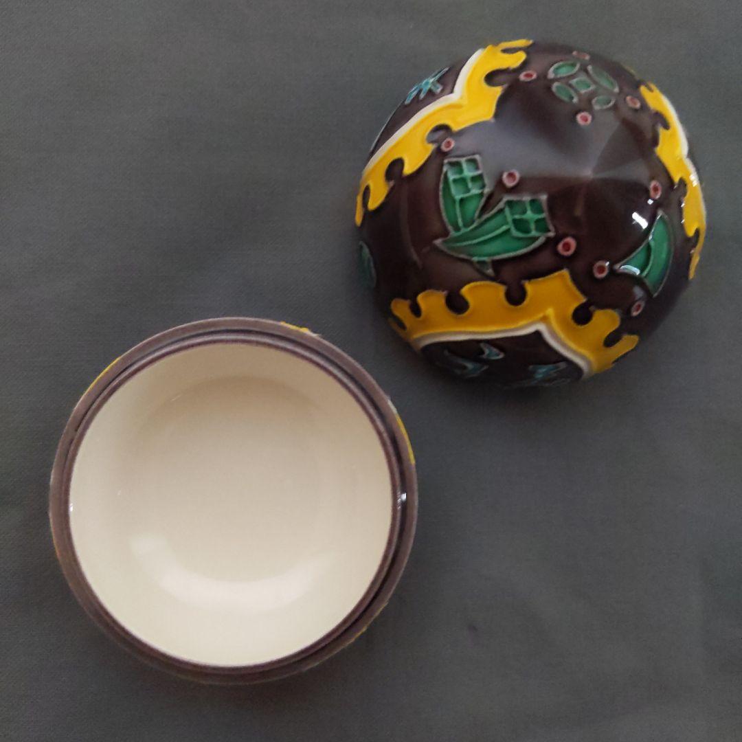 茶道具　香合　中村翠嵐　作　紫交阯　宝珠　禄福寿　表千家　裏千家　【匿名配送】