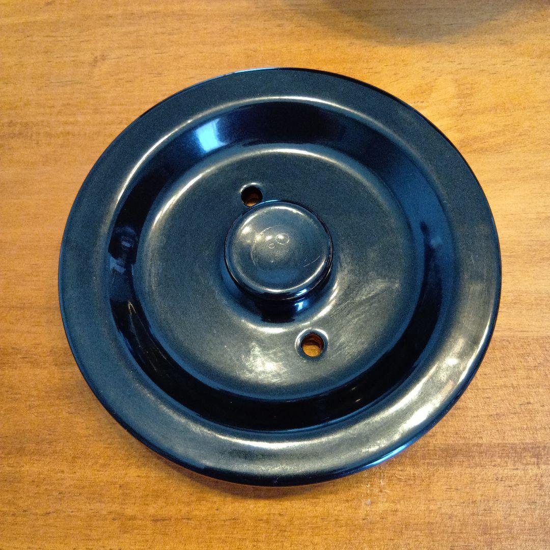 中型土鍋 黒と白の内側　かまどさん