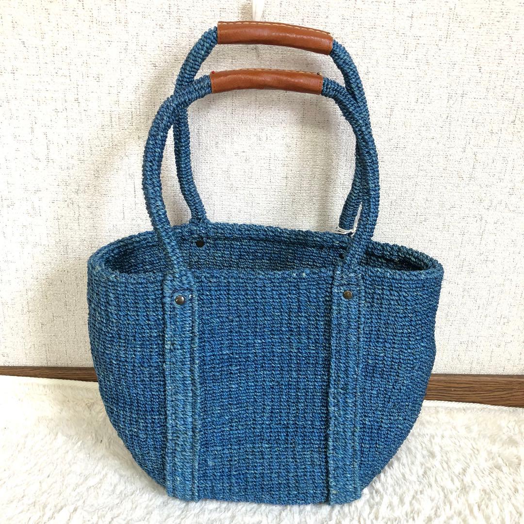 新品未使用　パラスパレス　カゴバック　夏カゴバック取り外しポーチ付　持ち手レザー