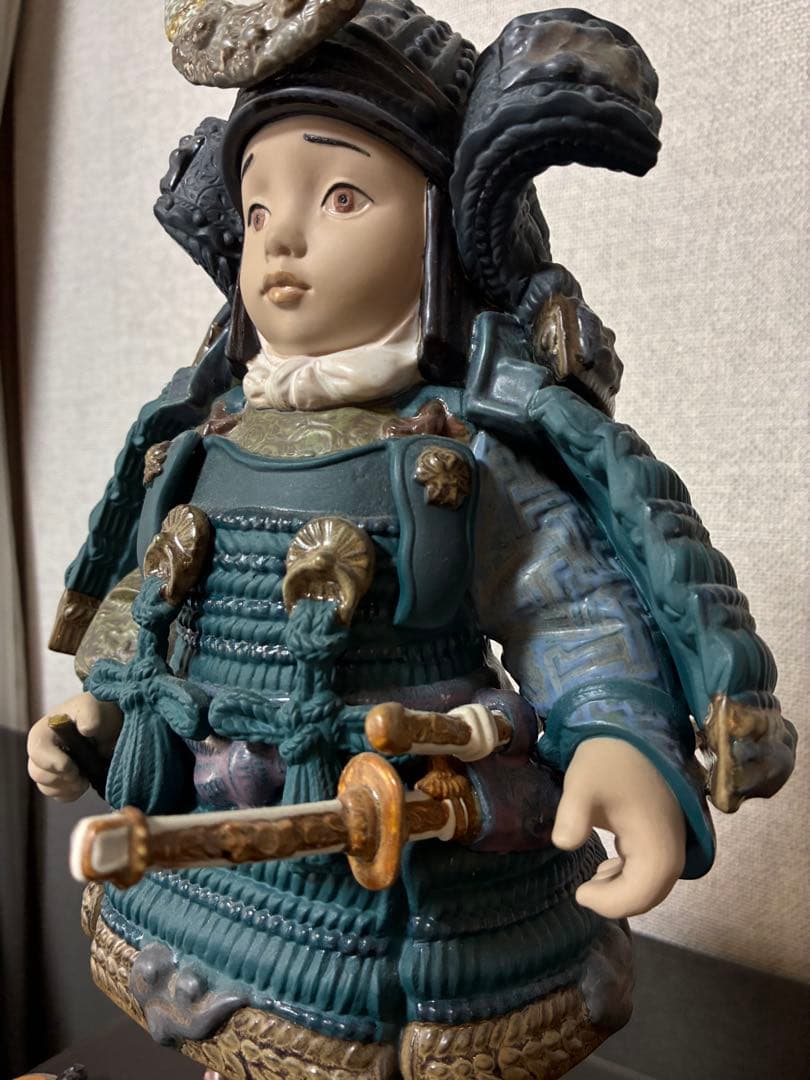 リヤドロ　若武者　五月人形　難あり