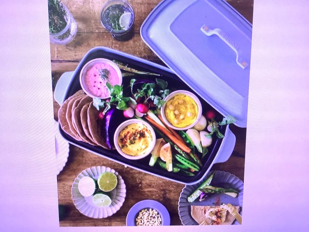 ★新品　BRUNO ホットプレート　グランデサイズ　ブルーグレー　水色　ブルーノ