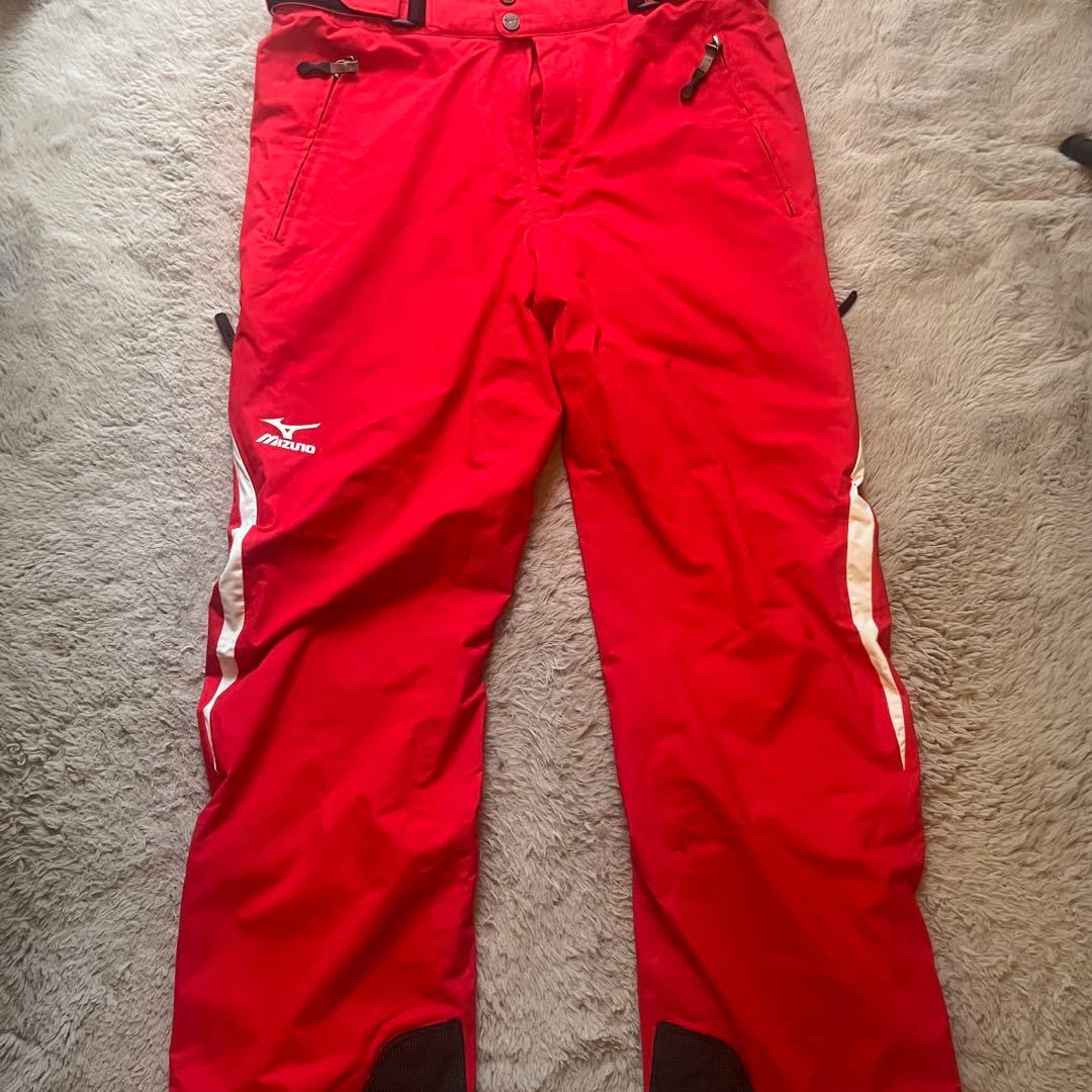 ミズノ スキーウェア L セットアップ 赤
