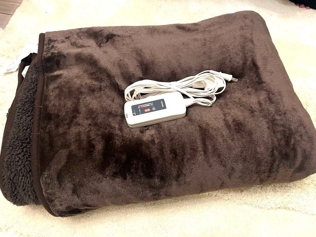 山善 電気毛布 188×130㎝　ブラウン　値下げok