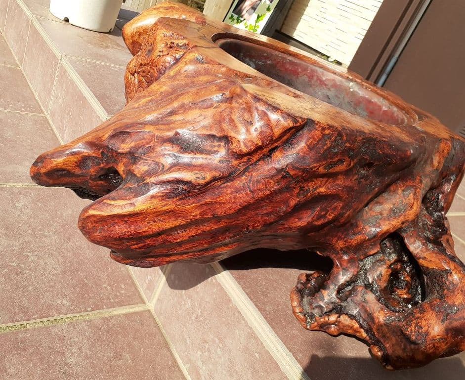 天然欅瘤くりぬき火鉢