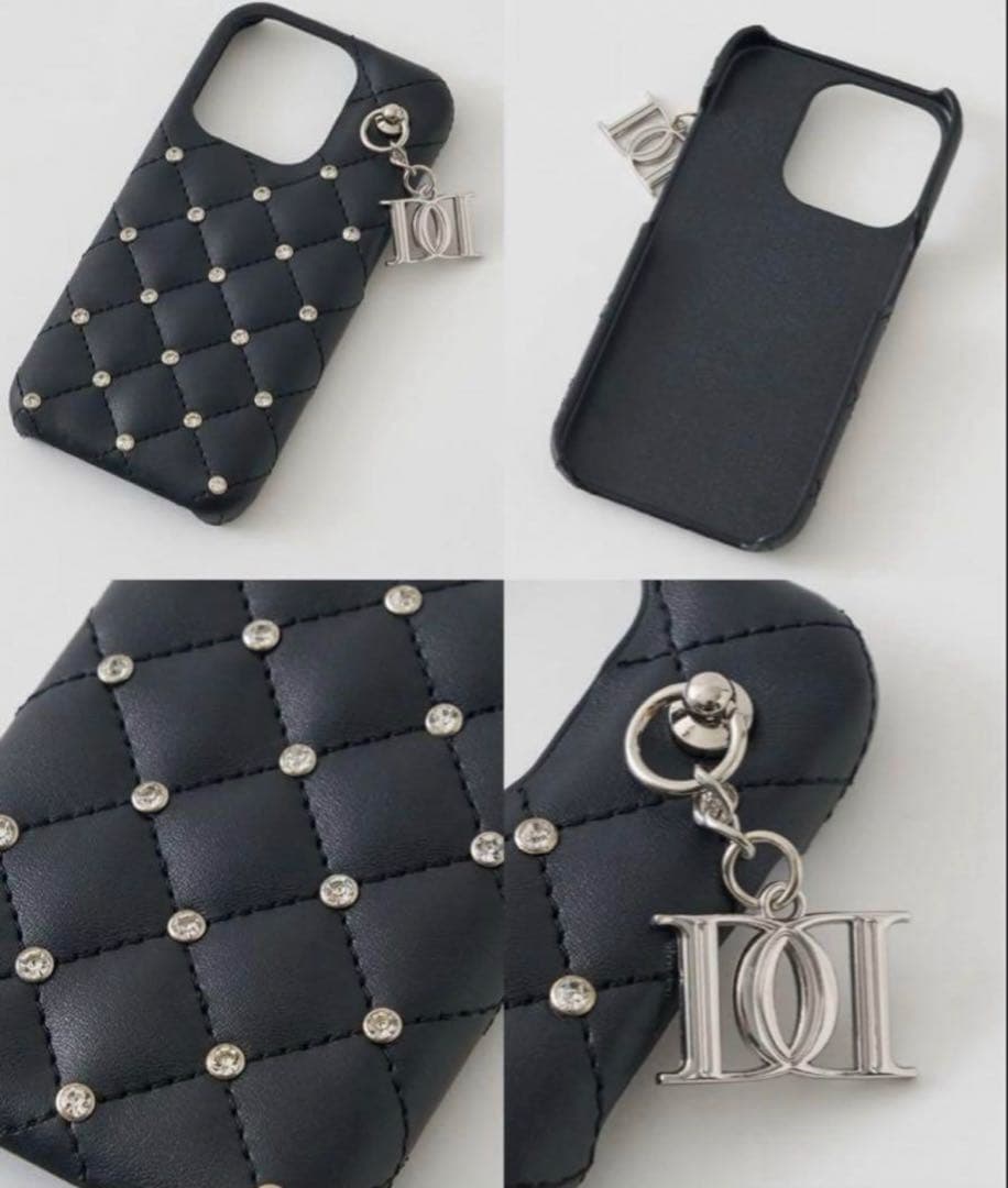 darich iPhone16 キルティングケース　ブラック