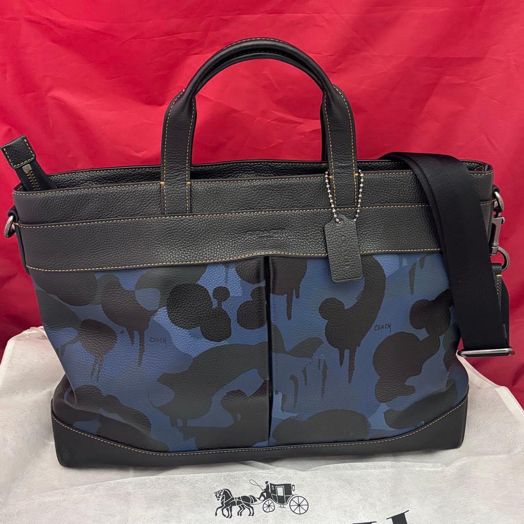 coach☆カモフラ柄2wayビジネスバッグ