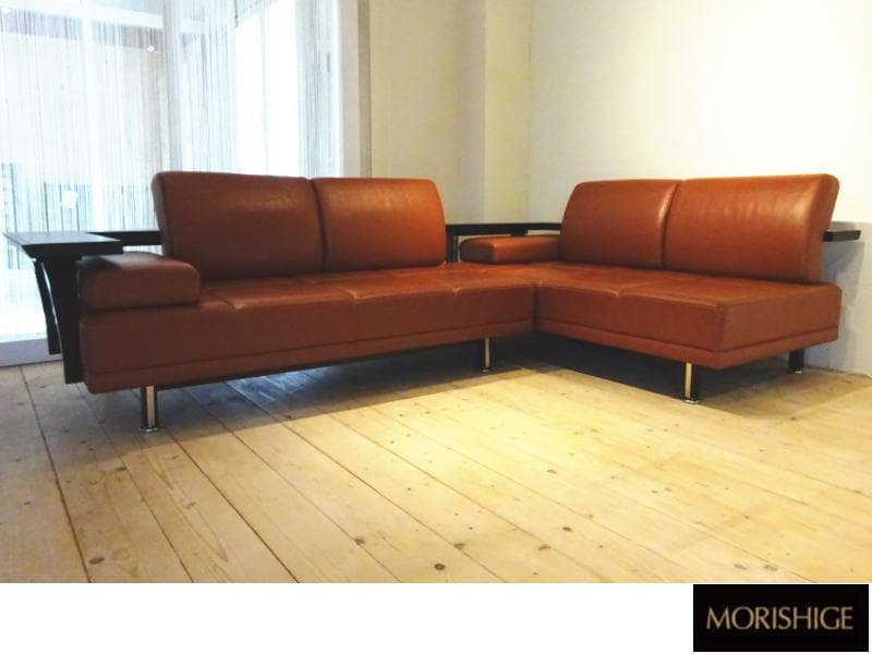 森繁/MORISHIGE　ムーンライト　コーナーソファ　本革　美品