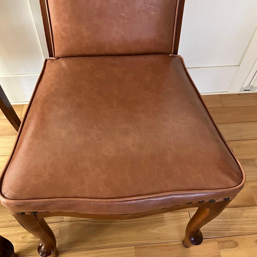 マルニ木工 ベルサイユ チェア 猫脚 鋲打ち ダイニングチェア 2脚セット