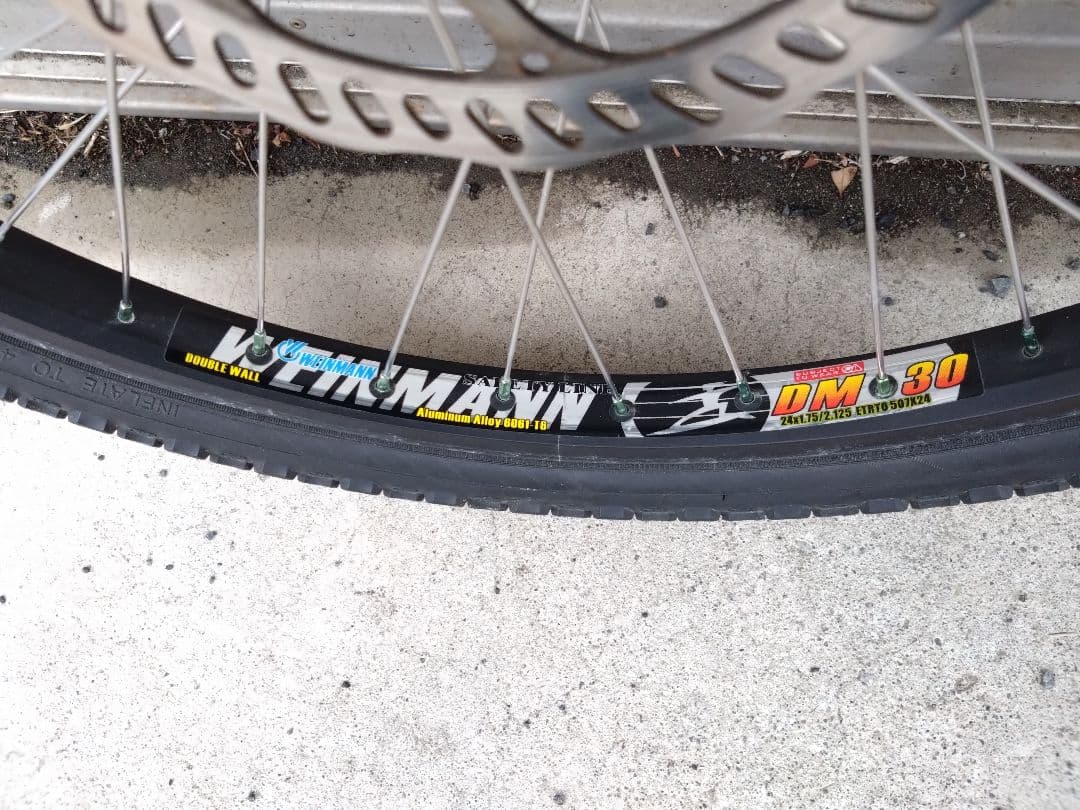 weinmann　リム　24インチ　dm30　ディスクブレーキ 前後ホイール