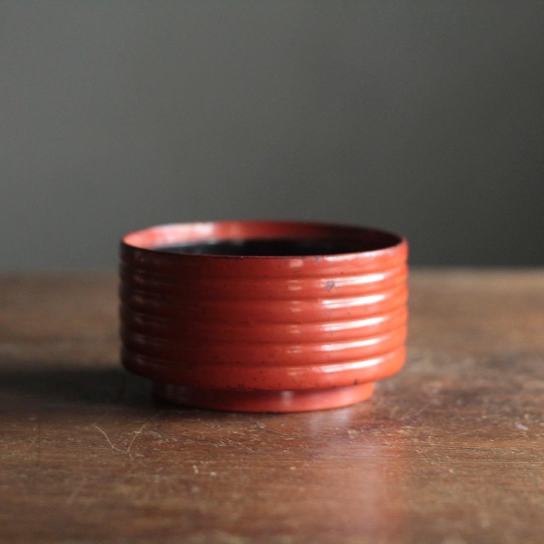 朱塗り 半筒椀 容器 徳利袴 古美術 漆器 古道具 アンティーク