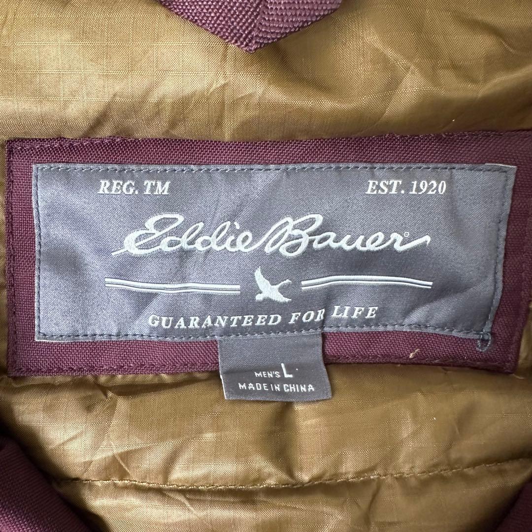 し*う様 極美品　エディーバウアー　刺繍ロゴ　メンズ　ダウンジャケット　サイズL