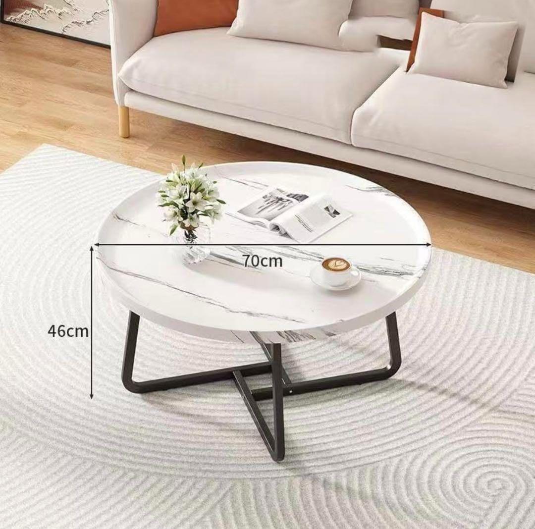 ローテーブルおしゃれ 丸テーブルコーヒーテーブル ネストテーブル ホワイト