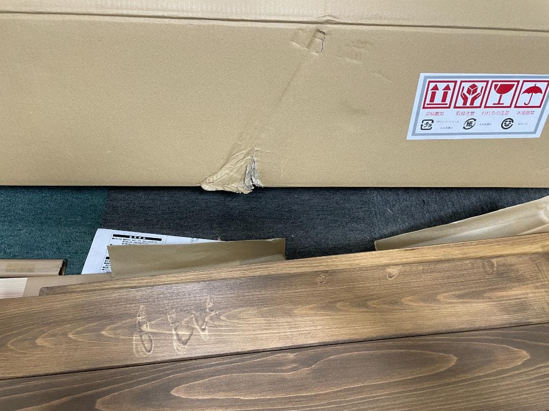 S☆822 国産檜　頑丈突っ張りシェルフ 未使用品