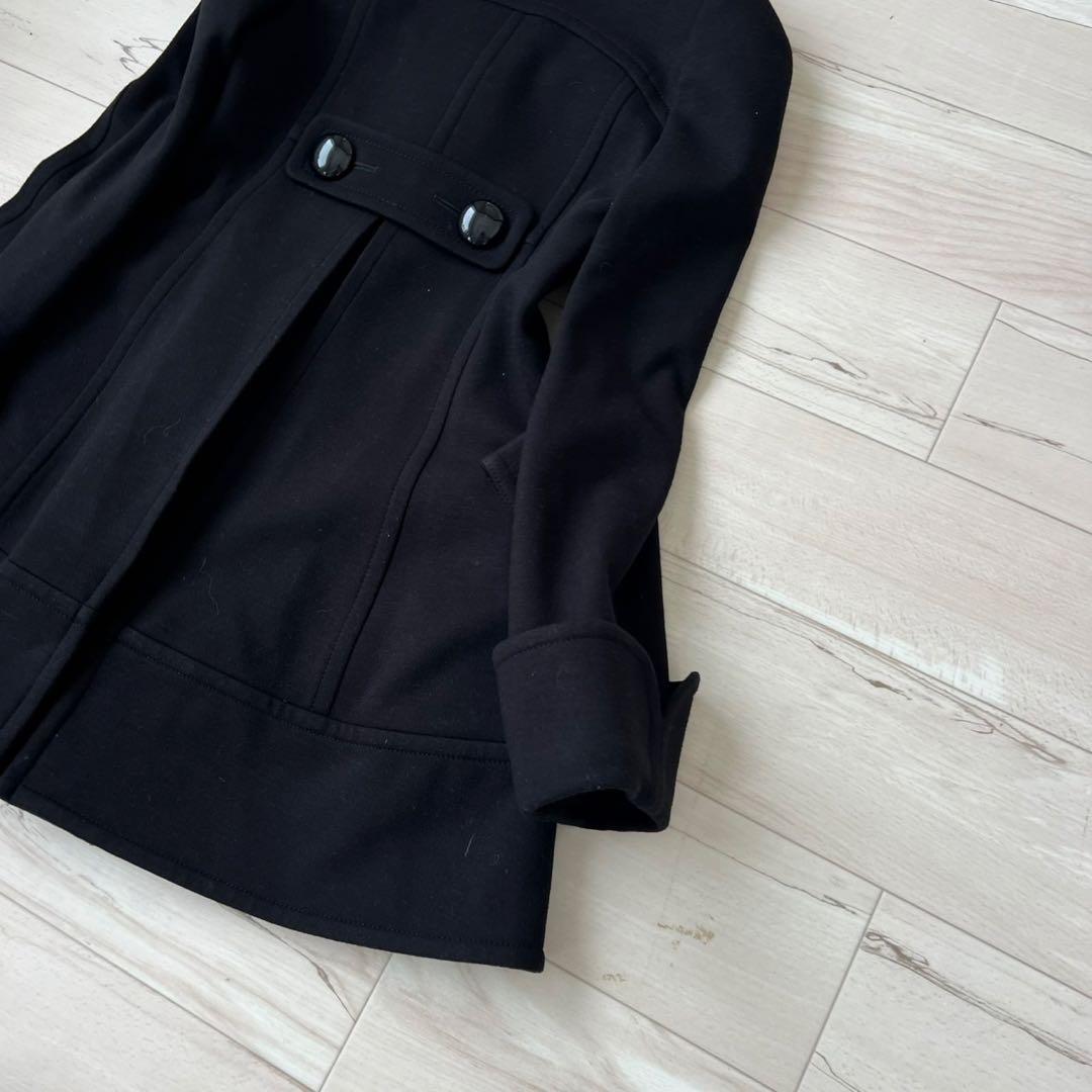 バーバリーブルーレーベル　ウールコート　チェック　Aライン　ビッグボタン