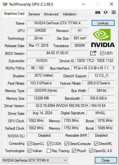 NVIDIA TITAN X　グラフィックボード