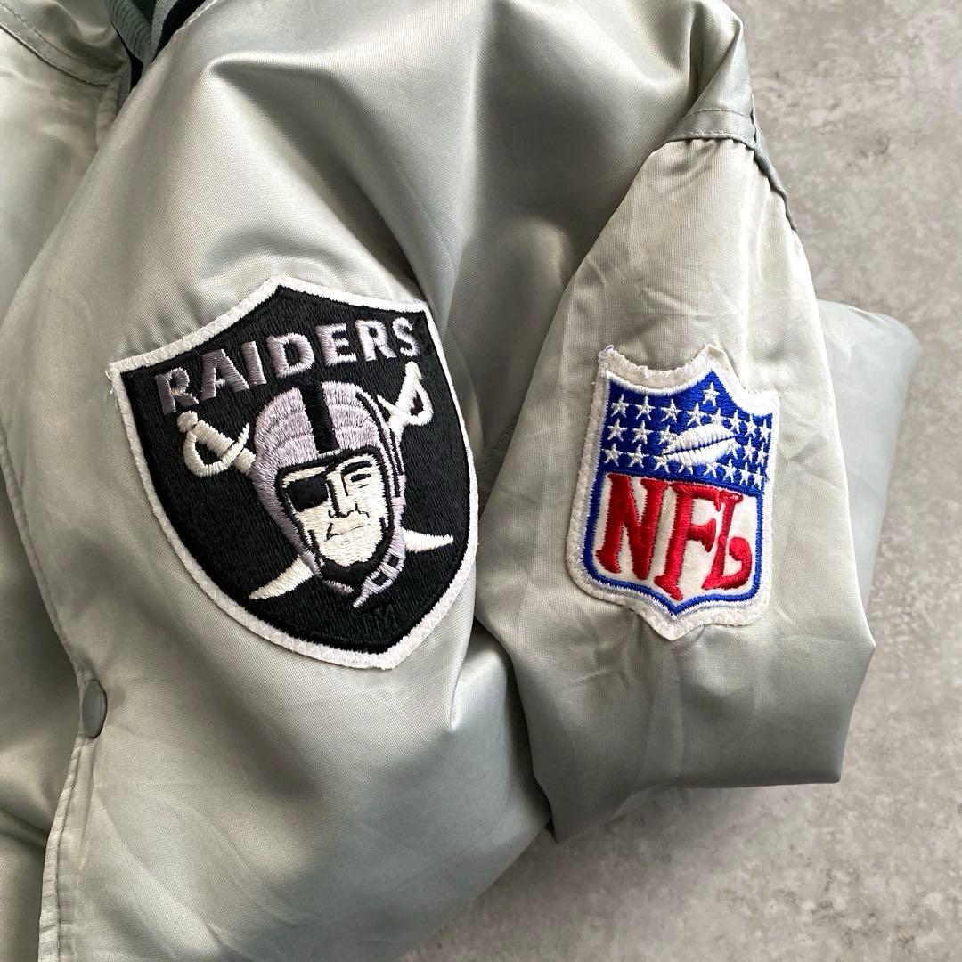 80s 90s STARTER RAIDERS スタジャン USA製 シルバー