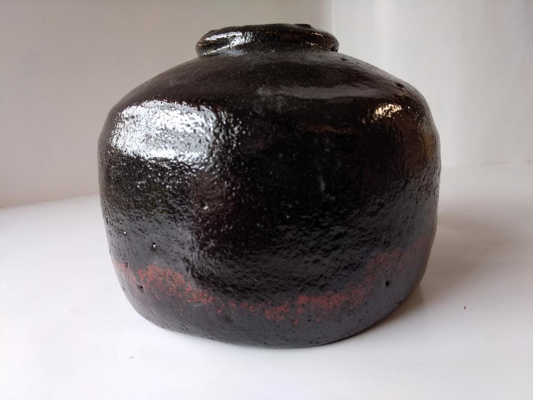 久楽 作 黒茶碗 大徳寺 興臨院 山口萬拙 書付 銘 『松上鶴』 茶碗 美品