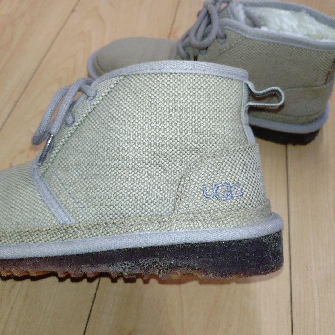 UGG アグ ニューメル ムートンブーツ レディース 24 グレー スニーカー風