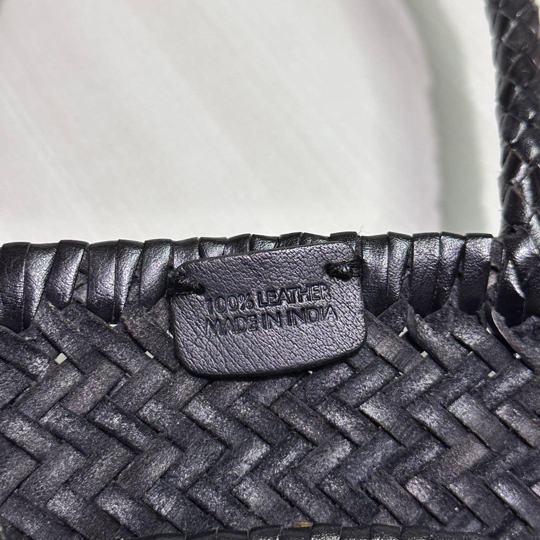 極美品☆ドラゴンディフュージョン☆トートバッグ☆ブラック☆本革☆バンブー