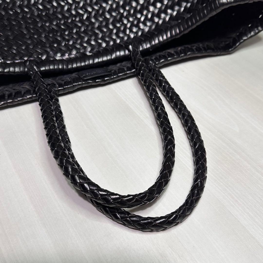 極美品☆ドラゴンディフュージョン☆トートバッグ☆ブラック☆本革☆バンブー