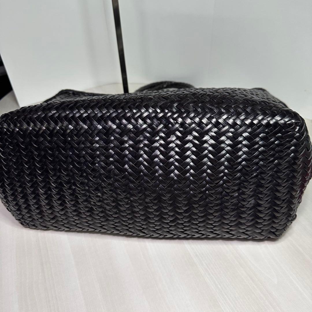 極美品☆ドラゴンディフュージョン☆トートバッグ☆ブラック☆本革☆バンブー