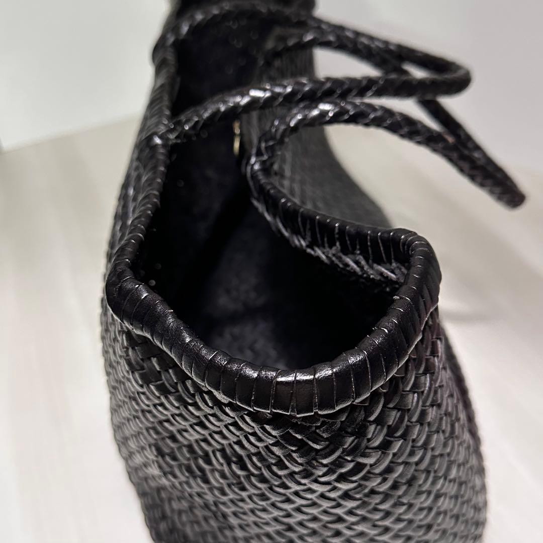 極美品☆ドラゴンディフュージョン☆トートバッグ☆ブラック☆本革☆バンブー