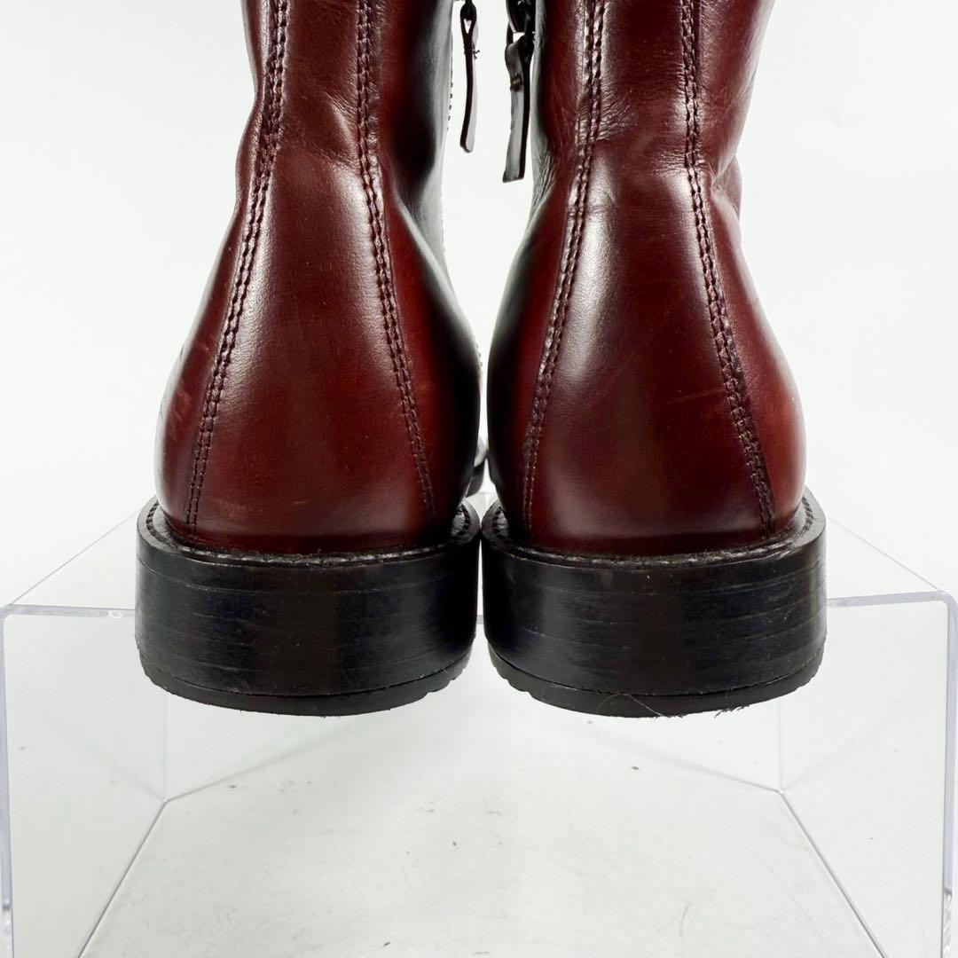 【極美品】ecco エコー　ショートブーツ（23,5）サイドジップ　本革レザー