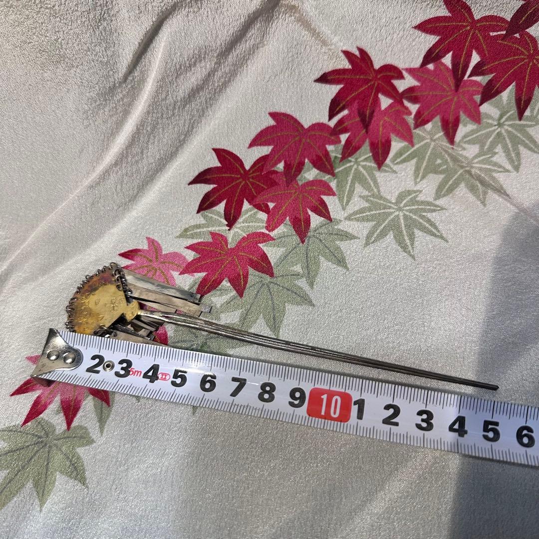 希少☆大正アンティーク　シルバーと銅のかんざし