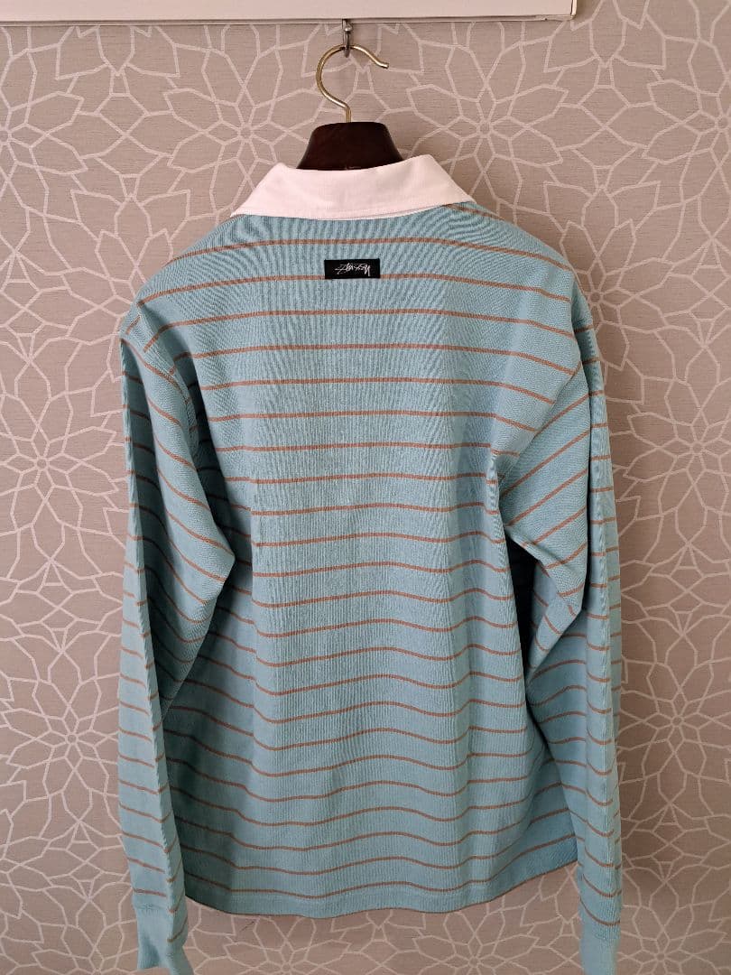 Stussy ストライプ ラグビーシャツ M