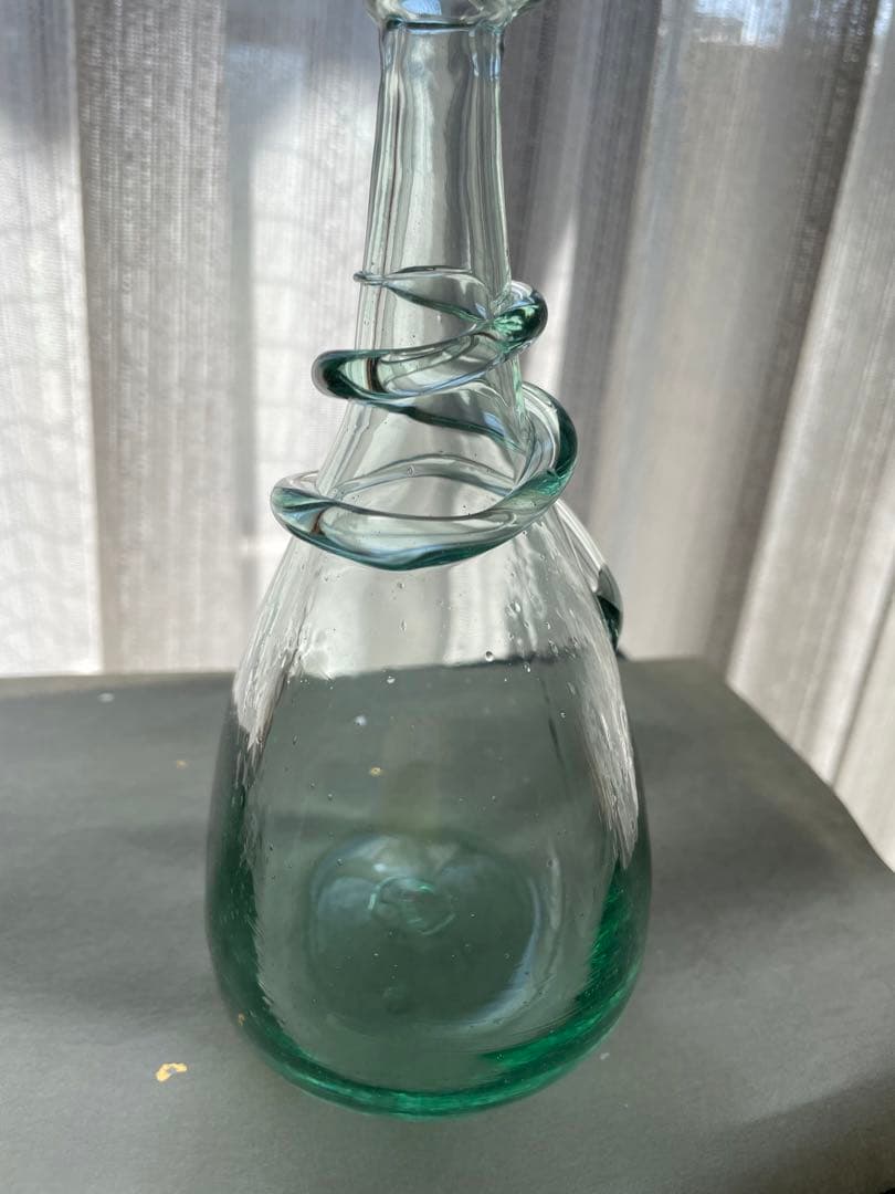 倉敷ガラス 首巻き花瓶 花びん 倉敷民芸館 外村吉之介