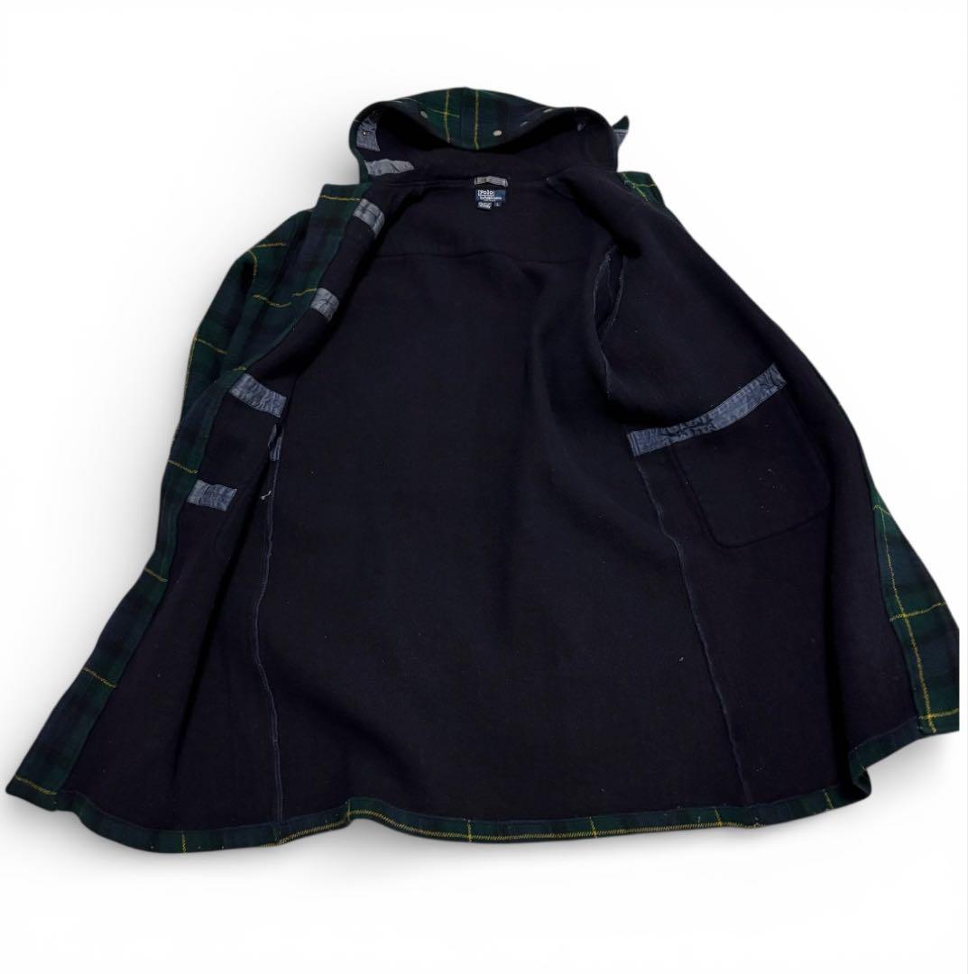 90s USA製 Polo Ralph Laurenダッフル ブラックウォッチL