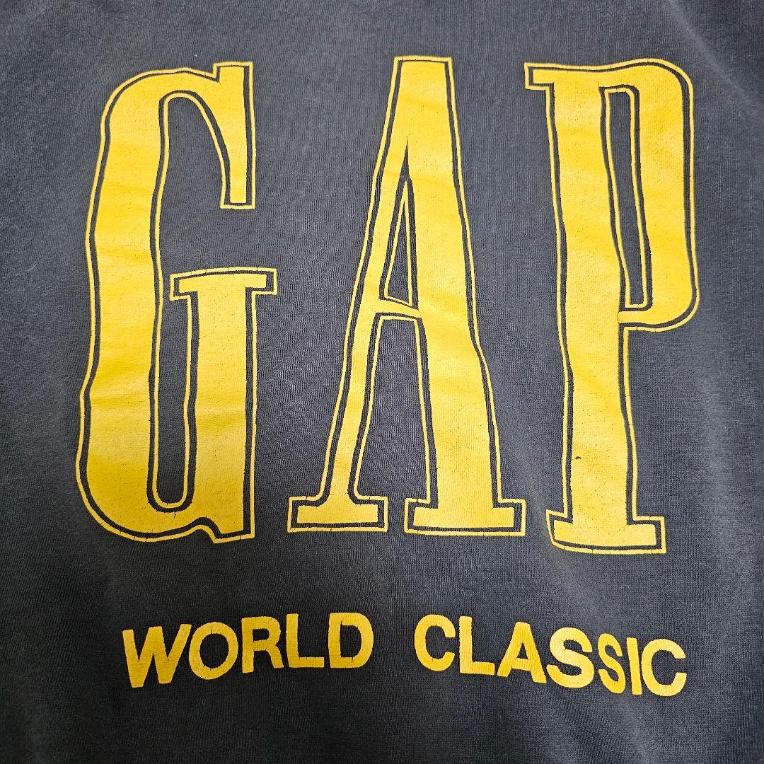 オールドGAP ネイビー ロゴ入り スウェット 90年代 Lサイズ
