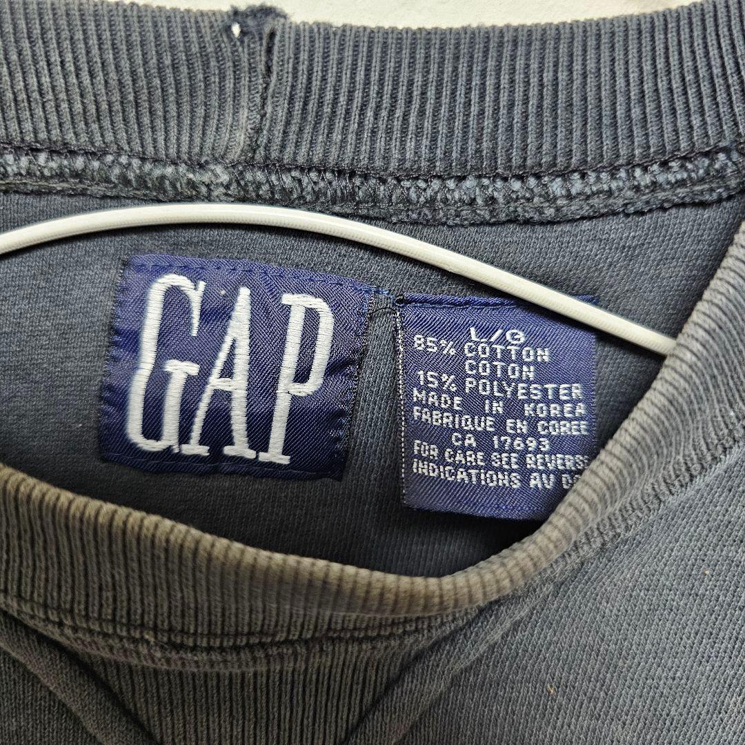 オールドGAP ネイビー ロゴ入り スウェット 90年代 Lサイズ