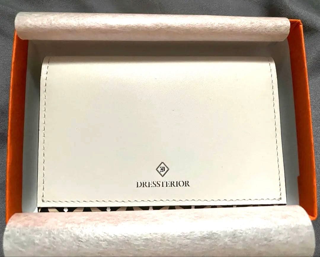 箱有り◎ ドレステリア 名刺入れ 大人 シンプル チェスキー小物 ホワイト