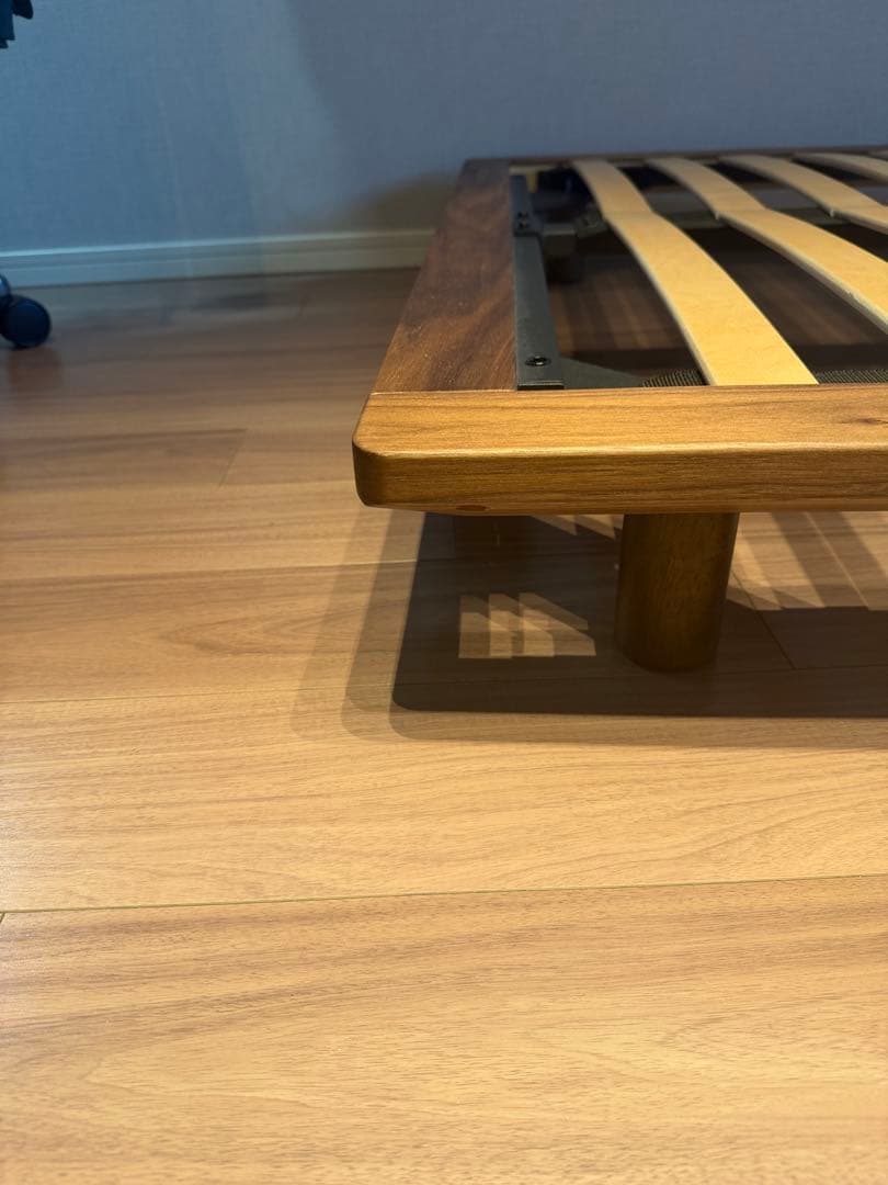 無印良品木製ベッドフレーム セミダブル　ウォールナット