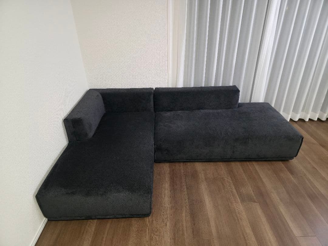 Francfranc メーネ カウチ L ダークグレー（注：セット購入必須)