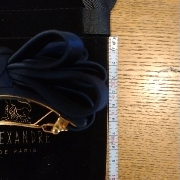 【美品】アレクサンドル ドゥ パリ　リボンバレッタ　紺　ネイビー