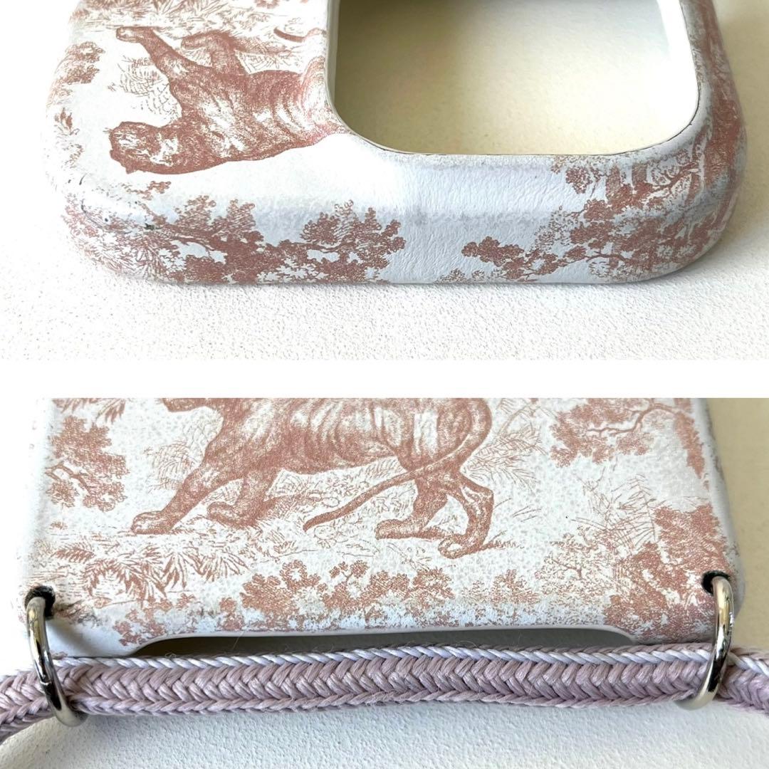 クリスチャンディオール iPhone14Pro ケース ストラップ付 ピンク